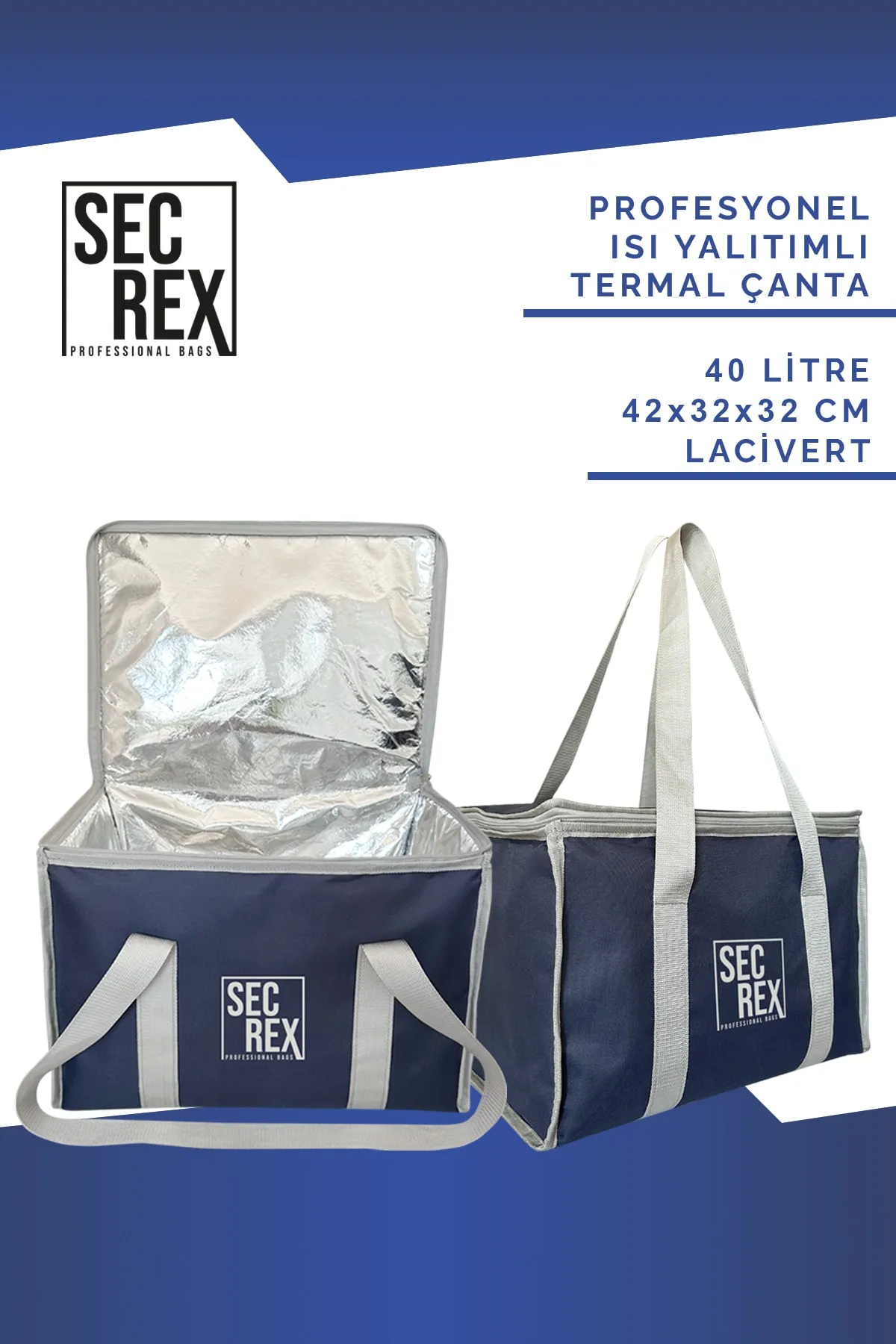 Secrex - Profesyonel Isı Yalıtımlı Termal Çanta - 40 Litre - Görsel 3